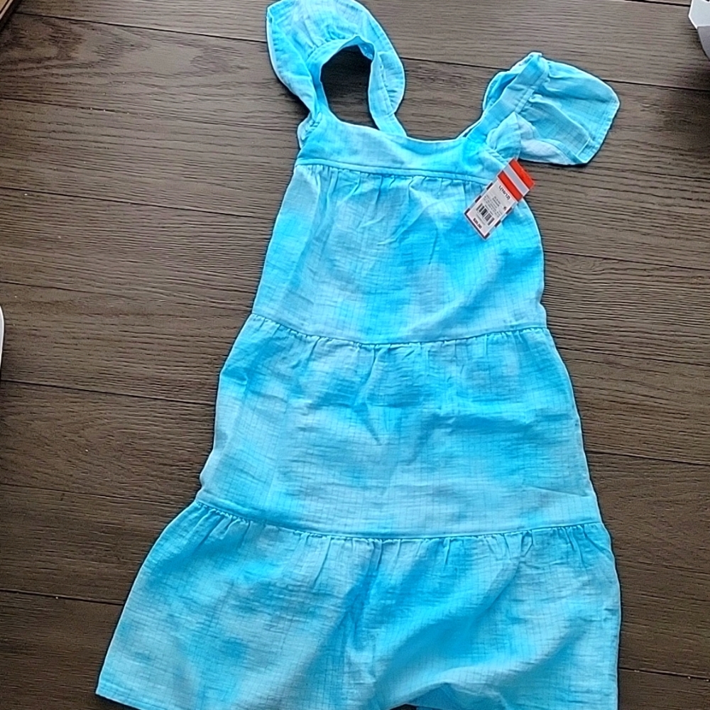 NWT Girls blue tye dye dress